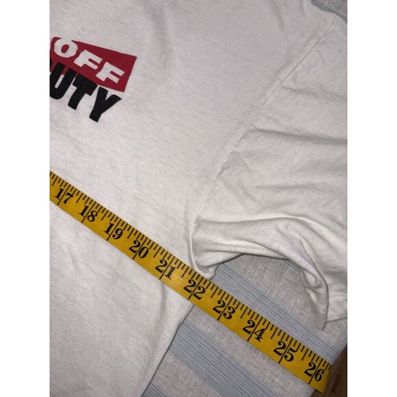 Vintage 90s Firefighter Tee T-shirt Off Duty Oneita Capital Concepts Large - Picture 8 of 12